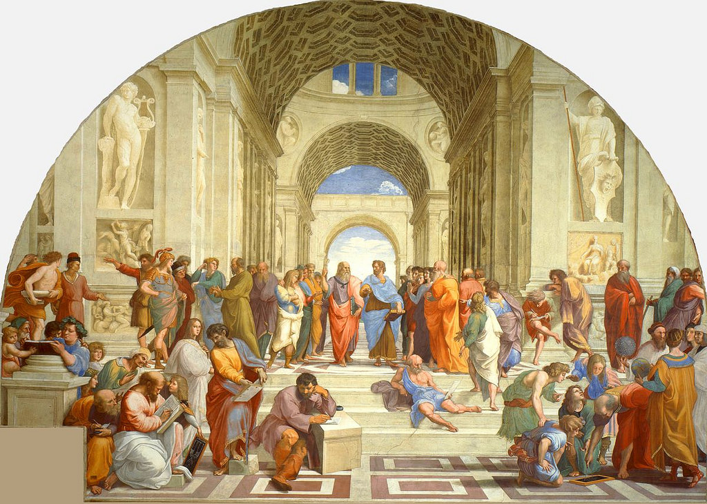 La Escuela de Atenas, de Rafael. En la Capilla Sixtina.